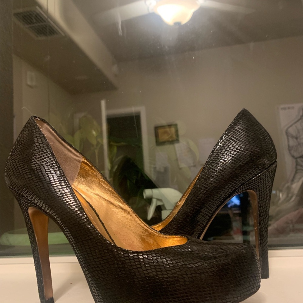 Elegant Black Platform Heels